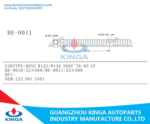 自動最下のラジエーター タンク取り替えのベンツ W123/126 280S 「76-85 の直接適合 サプライヤー