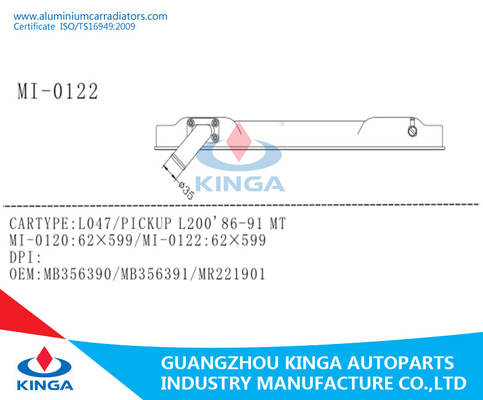 三菱L047/積み込みL200'86-91のラジエーター プラスチック タンク取り替えMB356390 サプライヤー