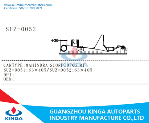 2005 MAHINDRAの蠍座生まれの人AR-1022のための自動エンジンの冷却装置のラジエーターの側面タンク サプライヤー